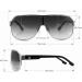 Rocawear R1490 Dashing Metal Uv400 Protective Rectangular Shield Sunglasses Gifts for Men with Flair 135 Mm - Buy Online on GoSupps.com