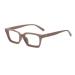 LJCZKA Fashion Blue Light Blocking Glasses Women Classic Thick Frame Square Glasses for Men (Brown)