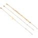 CALLARON 9 Pcs Gold Chain Miss Friendship 22.5X1.6cmx3pcs Goldenx3pcs - Buy Online on GoSupps.com