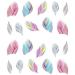 Nail Stickers Pink Feather 1 Sheet Self-adhesive Nail Decals wraps 3D Nail Art Designs Glitter Tips Decorations for Women Girls Superior Quality and Creative Durability and convenience - Buy Online on GoSupps.com