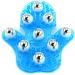 Deep Tissue Massage Roller Glove for Neck, Chest, Foot, Hamstrings, Thighs, and Full Body Care 9 360-degree-roller Metal Roller Ball Beauty Body Care (9 Beads)