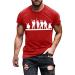 HDDK 4th of July Soldier Short Sleeve T-shirts for Mens, Independence Day Patriotic Crewneck Athletic Muscle Tee Tops 184- Red X-Large