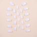 Justotry 24 Pieces Beige & White Angular Press-On Nails - Glossy Artificial Nails for Women with Adhesive Pads - Buy Online on GoSupps.com