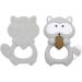 Duperior Raccoon Teether for Babies | BPA & PVC Free Silicone Teething Aid | Easy to Clean | Grey - Buy Online on GoSupps.com