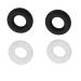Healifty 10 pair of round glasses holders silicone glasses ironing tips comfort glasses for glasses sunglasses reading glasses (black white)