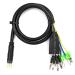 Alliteqwe 1Pcs 60cm E-Bike 9Pin Motor Convert Extension Cable Cord Waterproof Connector for Front Rear Wheel Hub Motors black