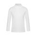 Hansber Kids Boys Girls Thermal Underwear Top Long Sleeve Sweater Turtleneck T-Shirts Winter Base Shirts White 5-6