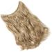 Silk-Co Adjustable Rubber Band Hair Extensions - 50cm Ash Blond Synthetic Invisible Cord Corrugated Extensions for Women - Buy Online on GoSupps.com
