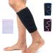 360 RELIEF - Neoprene Calf Sleeve Support for Shin Splint | Pain Relief Cycling Running Jogging Workout Marathon Triathlon Hiking | Balck with Mesh Laundry Bag | Black