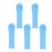 FRCOLOR Ear Spoon Replacement Accessories 5pcs Silicone Ear Cleaner Tips Reusable Ear Spoon Tips Covers Sleeve Ear Wax Removal Tool (Sky Blue)