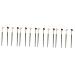 NOLITOY 16 Pcs Nose Shadow Brush Under Eye Concealer Brush Makeup Brush Wooden Handle Flat Eyebrow Brush 17.4x1cmx4pcs Assorted Colorx4pcs