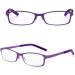 Lightweight Blue Light Blocking Reading Glasses for Men & Women 1.5x Narrow Metal Frame Purple - Buy Online on GoSupps.com