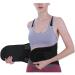 Dual adjustable lumbar support belts breathable mesh inserts pain relief injury prevention belt back band support for waist/belly (S black XXlarge