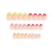Sethexy Snake Line False Nails - 24 Stunning Abstract Oval Acrylic Nail Tips in Pink for Women & Girls - Easy Press-On Fingernails - Buy Online on GoSupps.com