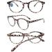 Buy Blue Light Blocking Round Reading Glasses for Women - Leopard Spring Hinges 1.75x - Computer Eye Protection - Buy Online on GoSupps.com