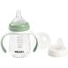 B ABA 2 in 1 Drinking Bottle/Learning Cup Children's Straw Cup 100% Leak-Proof Easy to Open Removable Handles Tritan an