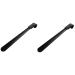 DOITOOL 2pcs Tools Lifter Spoon Tool Men Long Stainless Steel Auxiliary Women Assist Household Shoehorn Kids Handle Travel Black Helper Pregnancy Horn Handled Wearing Reusable Metal for 41.3x4.3cmx2pcs Blackx2pcs