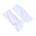 SOESFOUFU 1 Pair Manicure Glove Chinese Wooden Pillow Cotton Glove Anti Uv Glove Half-Finger Gloves Nail Silicone Ear Display Uv Shield Glove Sun Protection White