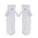 Magnetic Suction 3D Doll Couple Socks Funny Crazy Novelty Socks for Women Men Cute Casual Couple Holding Hands Socks Gifts 1 Pair White