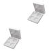 FOMIYES 4 Pcs 4 White Eyeshadow Cosmetic Sample Containers Lipstick Case Eye Shadow Box Make up Empty Box 1 count (Pack of 1) Whitex2pcs