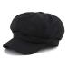Gisdanchz Women Linen Newsboy Cap Cabbie Hat 8 Panels - 6 7/8 Fitted Black