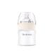 Yooforea Silicone Coated Glass Baby Bottle 0M+ Slow Flow Nipple I Anti-Colic Wide Neck Stable Base I Medical-Grade Silicone Coating for Shatter Protection BPA BPS PVC Free (3 Ounce-Cream) Cream 3 Ounce (1 Count)