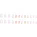 24 Pcs Glitter Oval Short False Nails Milky White French Press on Nails with Nail Glue - Almond Stick on Nails for Women - Buy Online on GoSupps.com