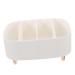 Housoutil Box Makeup Storage Box Eyeshadow Makeup Organizer Makeup Countertop Organizer Bracket Cosmetic 20.6X20X8.6CM White
