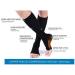 3 Pairs Open Toe Compression Socks (15-20mmHg) for Men & Women - Toeless Support Stockings (Black L/XL) - International Shipping Available - Buy Online on GoSupps.com