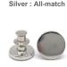 12 Pcs Adjustable Instant Jean Button Replacement Pins - No Sew Extend or Reduce Waist Silver - Buy Online on GoSupps.com