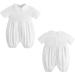 White Baptism Outfits for Boys | Baby Boy Romper | Christening Church Onesie | 0-18 Months - Buy Online on GoSupps.com