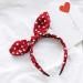 Huachi Red Polka Dot Bow Headband with Bunny Ears | Cute Turban Hair Hoop for Girls and Women | Vintage Hair Accessory - Buy Online on GoSupps.com