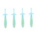 Ultechnovo 4 piece toothbrush baby bite toy toddler newborn toys baby toys newborn milk tooth cleaner children's toothiner handbook detergent cleaning brush stk