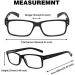 5 Pairs of Grey Lens Reading Glasses with Spring Hinge for Men and Women - 2.25x Magnification - Buy Online on GoSupps.com