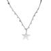 Oralgos fashionable necklace in vintage style pentastar keybone chain versatile choker star trailer necklace jewelry for women stainless steel
