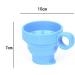 Digjobk Silicone Toothbrush Mug - Foldable Portable Retractable Mini Cup for Travel & Outdoor - Violet Color - Buy Online on GoSupps.com