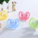 Xinsany Baby Silicone Pacifier with Hygienic Cap - Butterfly Shape, Animal Pattern, 4 Round Head Pink - Buy Online on GoSupps.com