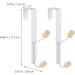 Outanaya 2pcs No Punching Door Hook Entryway Wall Hanger Metal Hanging Hooks Double Flowerpot Clothing Iron - Buy Online on GoSupps.com