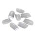Vatocu Square Glossy Medium French Fake Nails - Grey Ballerina Press On Artificial Nails for Stunning Manicures - Buy Online on GoSupps.com