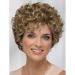 Baruisi Short Curly Wavy Blonde Brown Wigs for Women Natural Looking Synthetic Hair Replacement Wig mixed brown