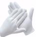 Audab 12 Pairs White Cotton Gloves for Dry Hands SPA Gloves Inspection Gloves Size 24.0