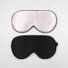 townssilk 2 pcs 100% Silk Sleep mask with Adjustable Strap Comfortable and Super Soft Eye mask Including 1 pc Balck and 1 pc Pink 2pbp