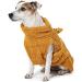 Lills Dog Bathrobe - 100% Organic Cotton Amber Yellow 4XS (30 cm Back Length) | Eco-Friendly Pet Apparel - Buy Online on GoSupps.com