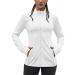 COOrun Women's UPF 50+ Sun Protection Hoodie Jacket Long Sleeve Hooded Active Shirts Outdoor Performance with Pockets No Hood Large 01 White