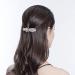 Ever Faith Clear Silver-Tone Crystal Art Deco Flower Hair Barrette Clip - Buy Online on GoSupps.com