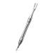 FERYES Cuticle Pusher with Fork 2-in-1 Cuticle Trimmer Nail Care Tool Stainless Steel Cuticle Remover Tool for Manicures and Pedicures - Silver