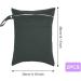Yontree 2 Pcs Waterproof Reusable Wet Bag with Double Zipper Pockets - Black | Washable Wet Dry Clothes Storage Bag - Buy Online on GoSupps.com