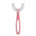 ZTGD Christmas Decorations Children Toothbrush 360 Degree Teeth Clean Soft Fur Food Grade Material Baby U Shape Toothbrush for Home Baby & Child Personal Care Pink Red Ellipse