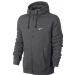 Nike Men's Club Swoosh Full Zip Fleece Hoodie Large Charcoal