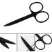 Premium Black Curved Beauty Scissors - Multi-Use for Manicure Mustache Beard Eyebrow Lash Extensions & Grooming - Sharp Stainless Steel - Buy Online on GoSupps.com